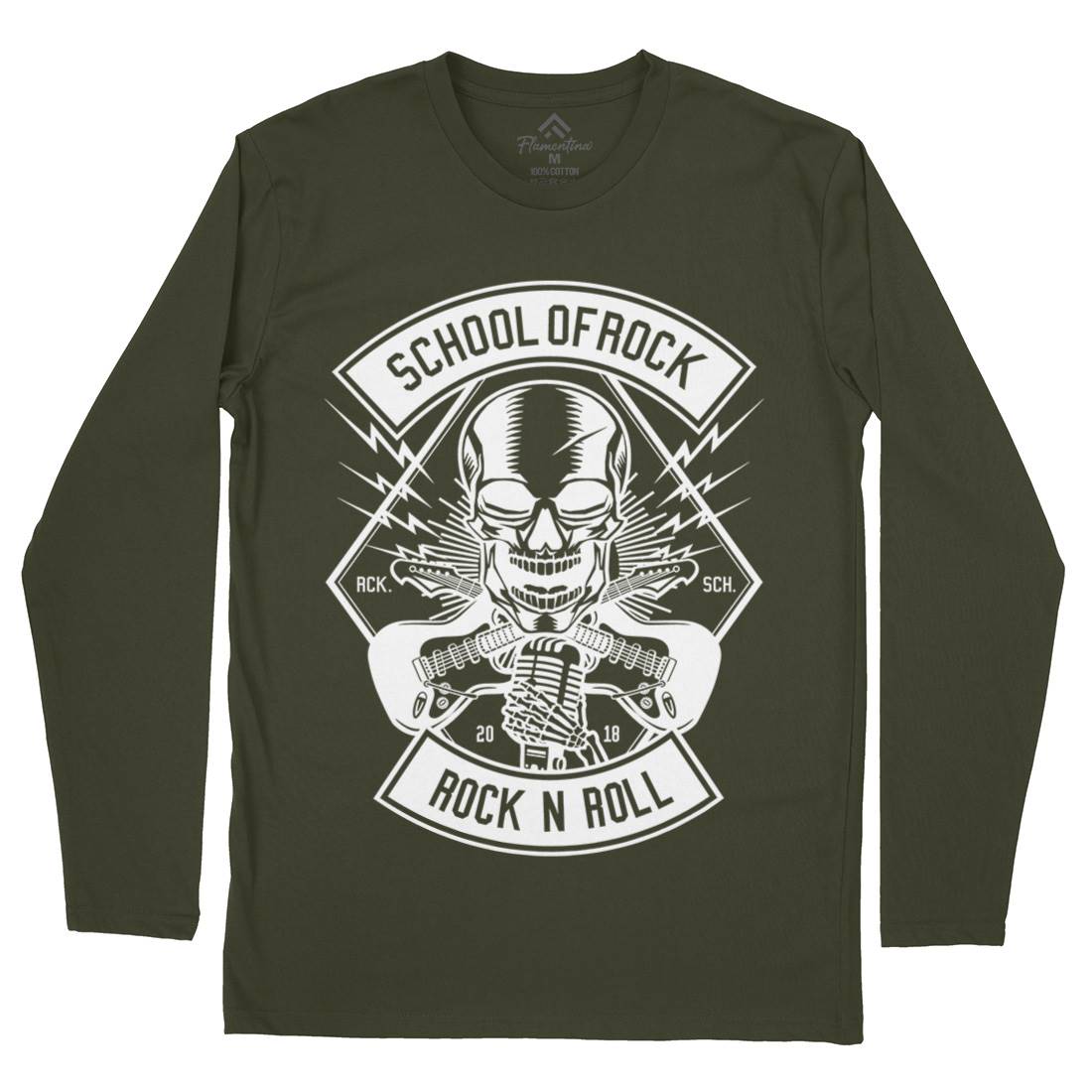 Rock School Mens Long Sleeve T-Shirt Music B617