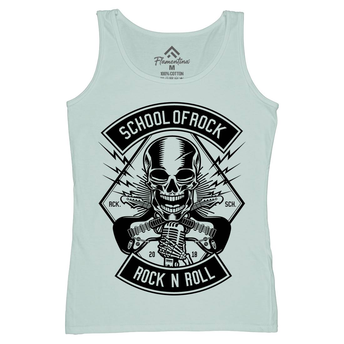 Rock School Womens Organic Tank Top Vest Music B617