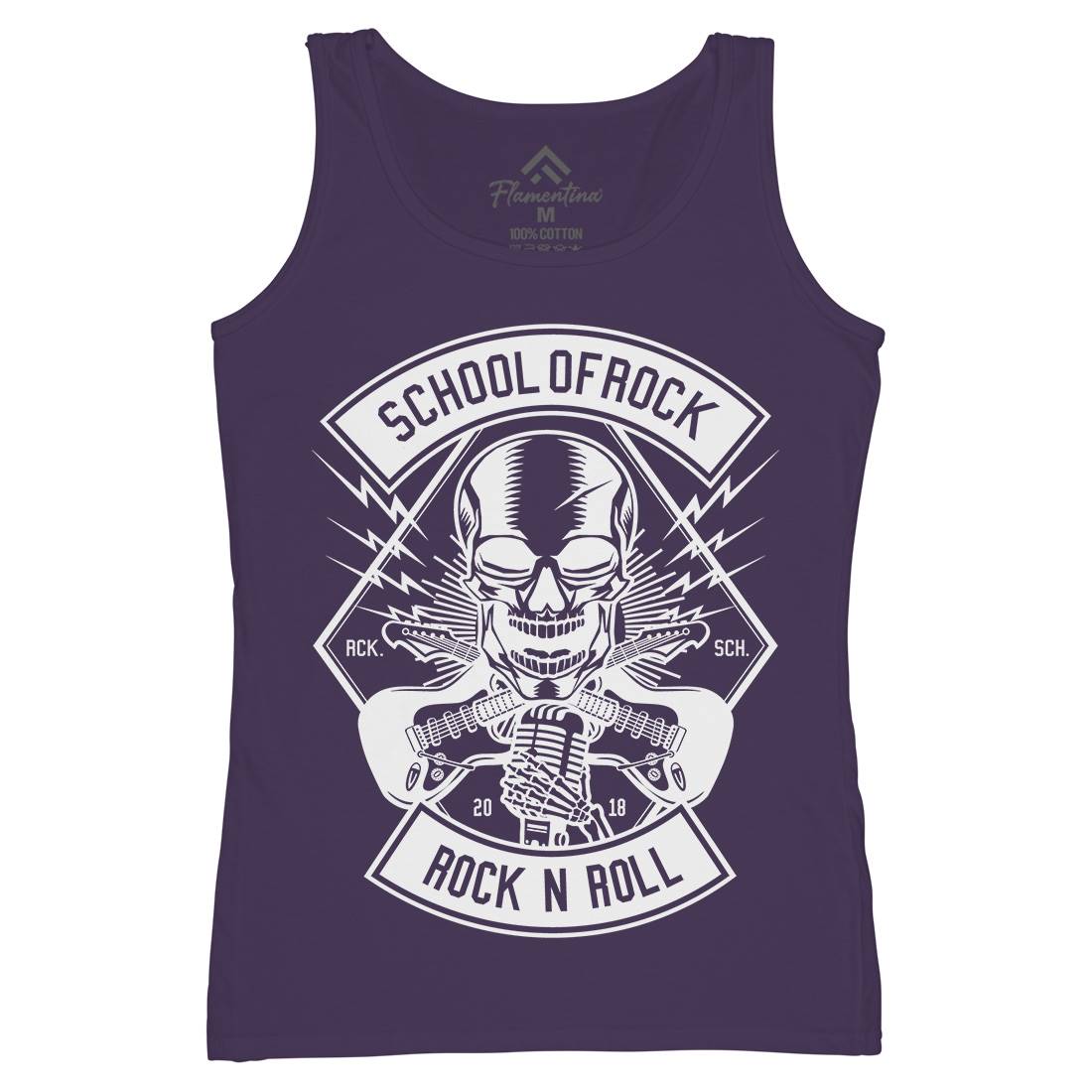 Rock School Womens Organic Tank Top Vest Music B617