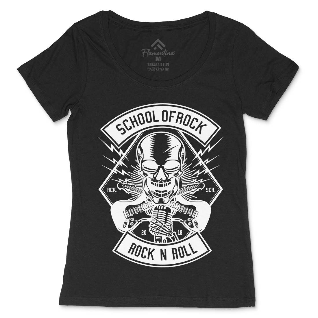 Rock School Womens Scoop Neck T-Shirt Music B617