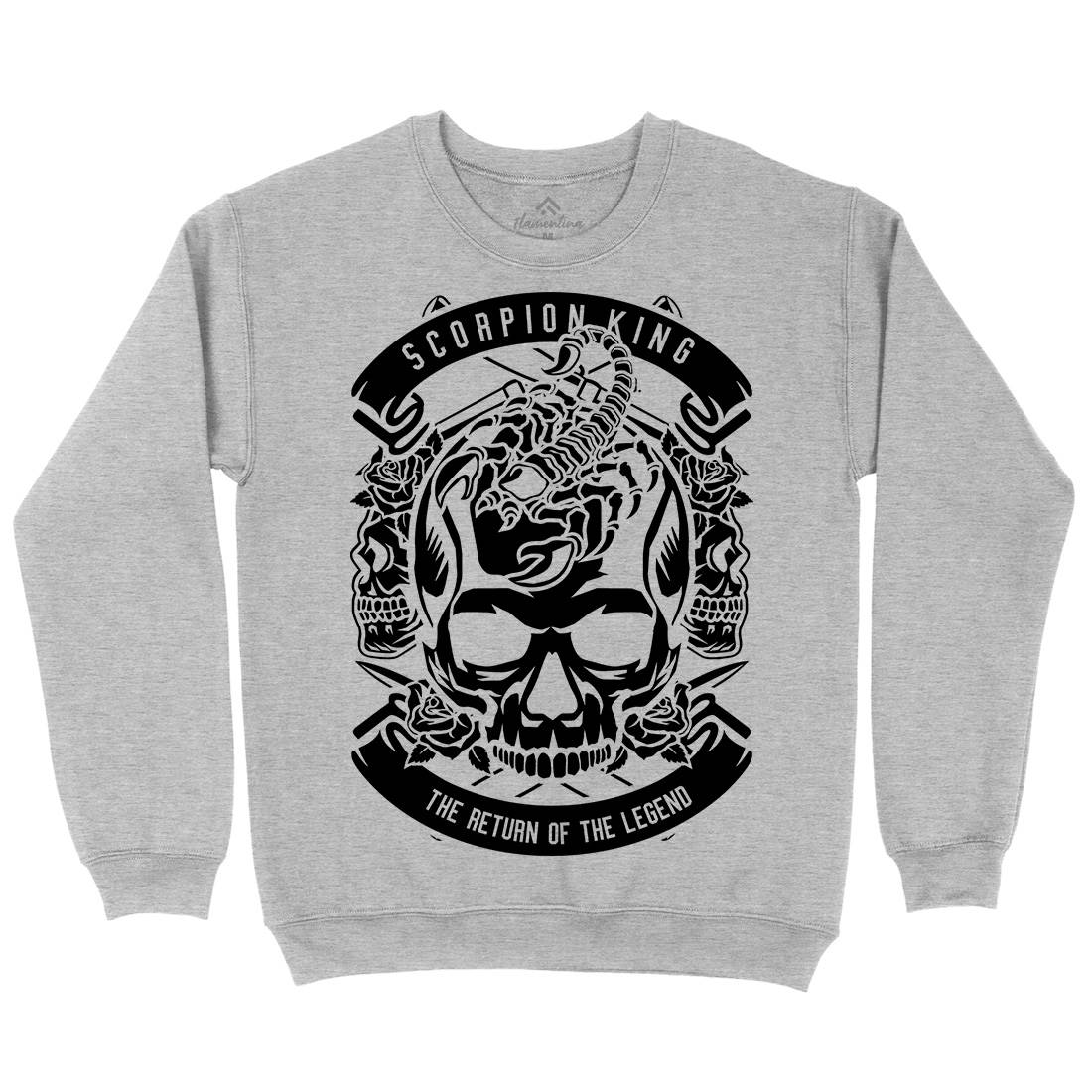 King Scorpion Mens Crew Neck Sweatshirt Animals B619