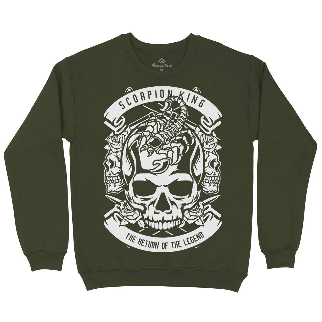 King Scorpion Mens Crew Neck Sweatshirt Animals B619