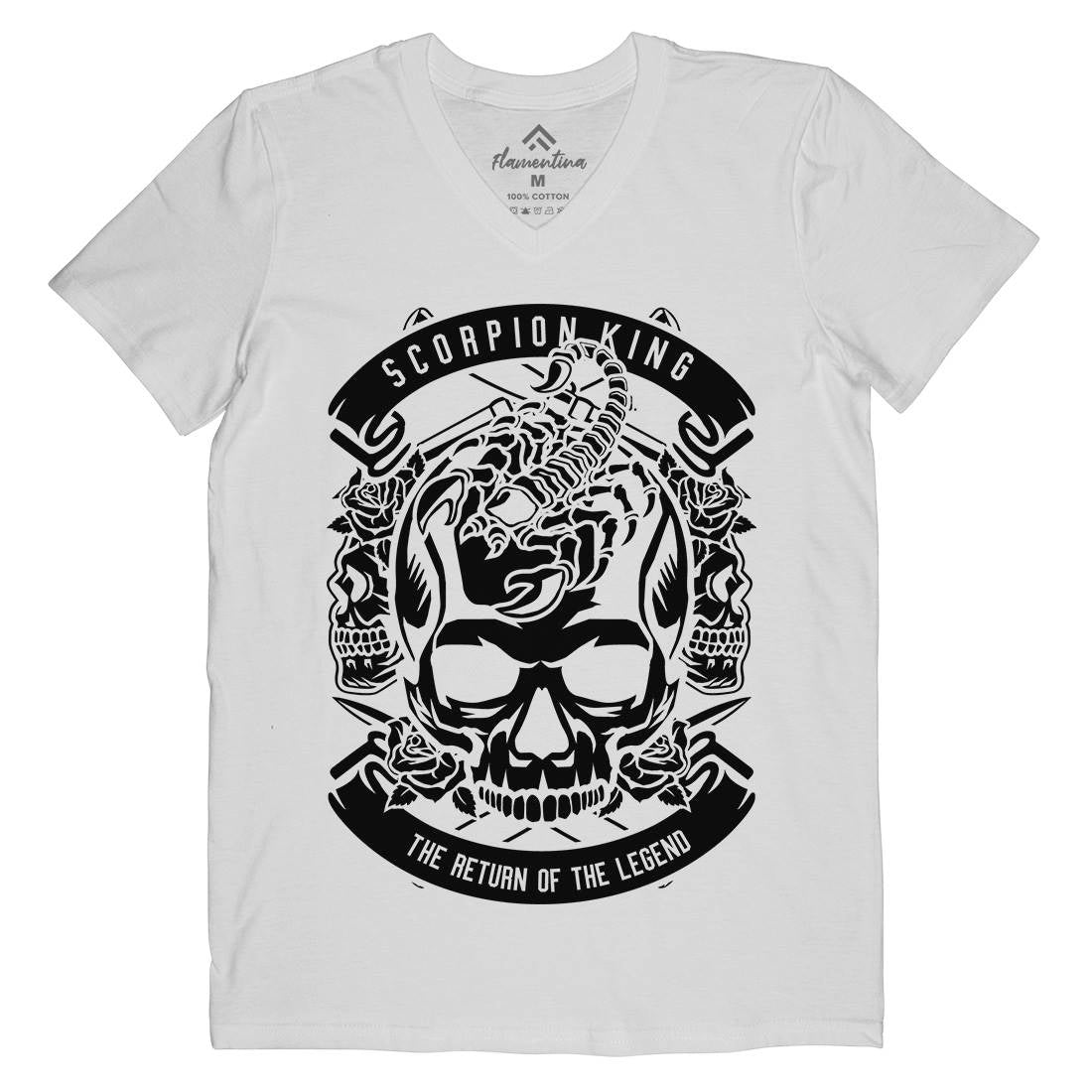 King Scorpion Mens V-Neck T-Shirt Animals B619