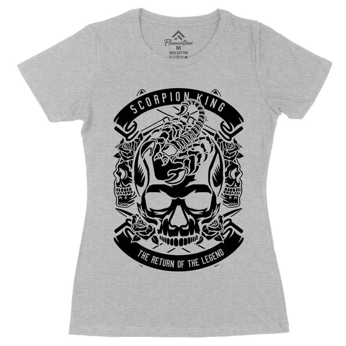 King Scorpion Womens Organic Crew Neck T-Shirt Animals B619