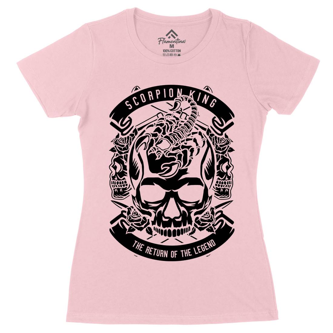 King Scorpion Womens Organic Crew Neck T-Shirt Animals B619