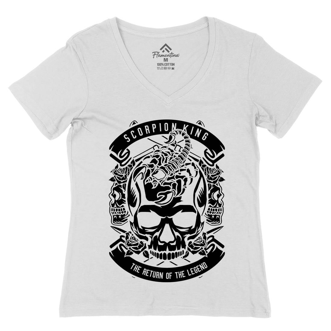 King Scorpion Womens Organic V-Neck T-Shirt Animals B619