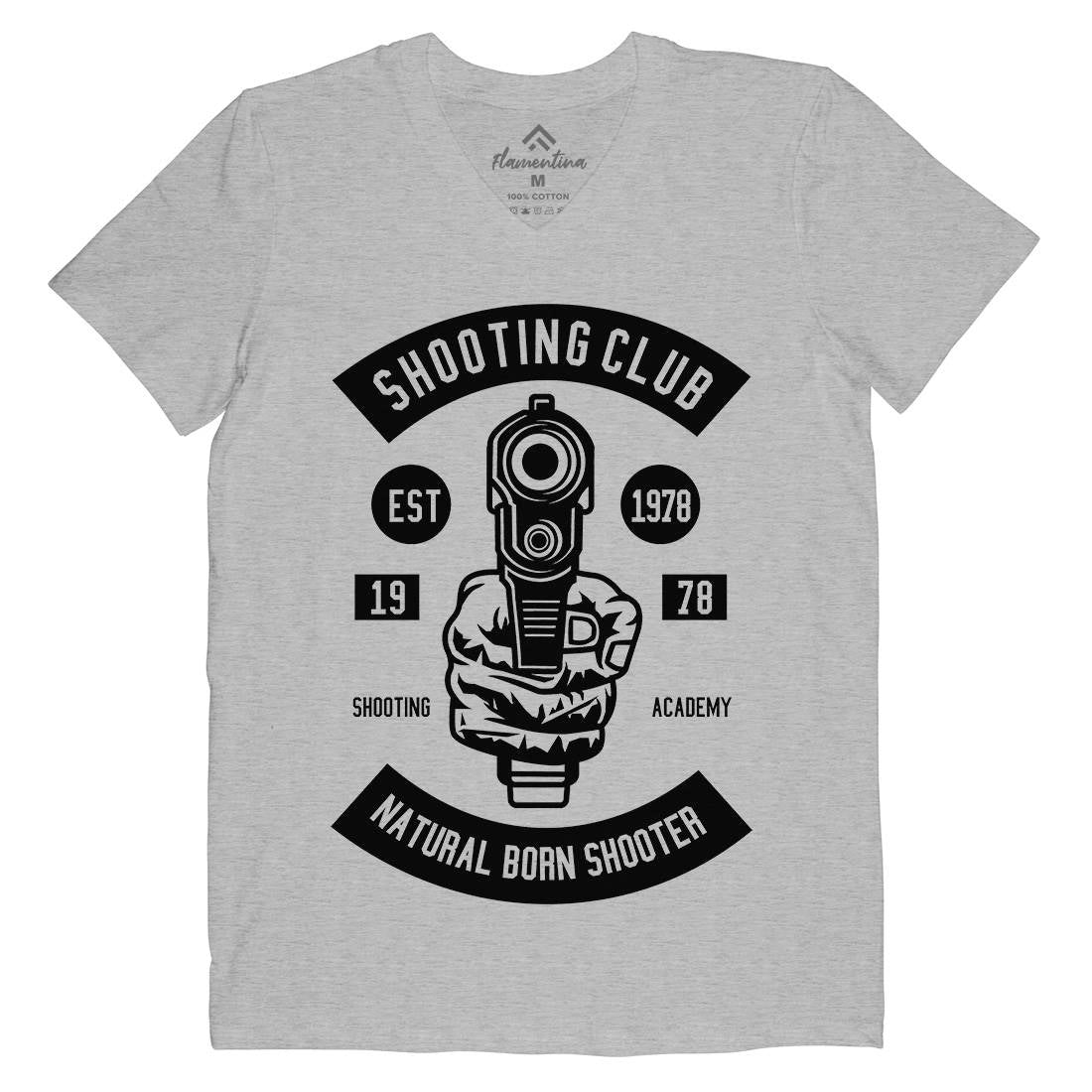 Shooting Club Mens V-Neck T-Shirt Sport B621