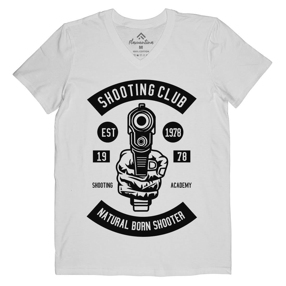 Shooting Club Mens Organic V-Neck T-Shirt Sport B621