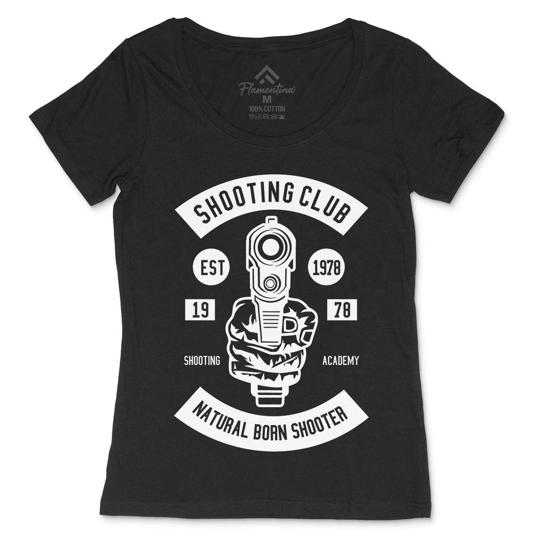 Shooting Club Womens Scoop Neck T-Shirt Sport B621