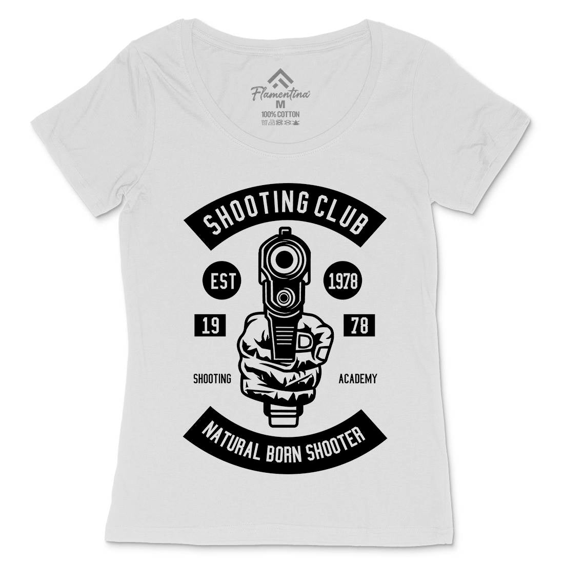 Shooting Club Womens Scoop Neck T-Shirt Sport B621