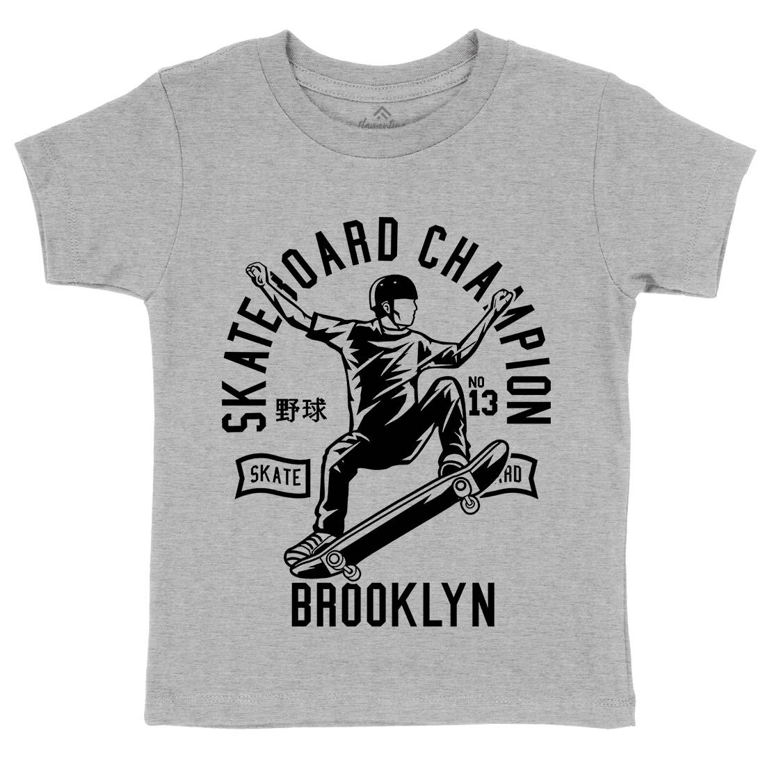 Skateboard Champion Kids Crew Neck T-Shirt Skate B622