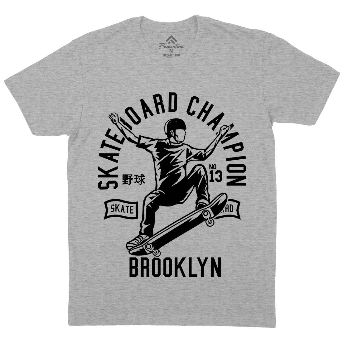 Skateboard Champion Mens Organic Crew Neck T-Shirt Skate B622