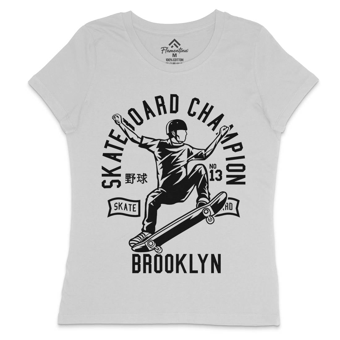 Skateboard Champion Womens Crew Neck T-Shirt Skate B622