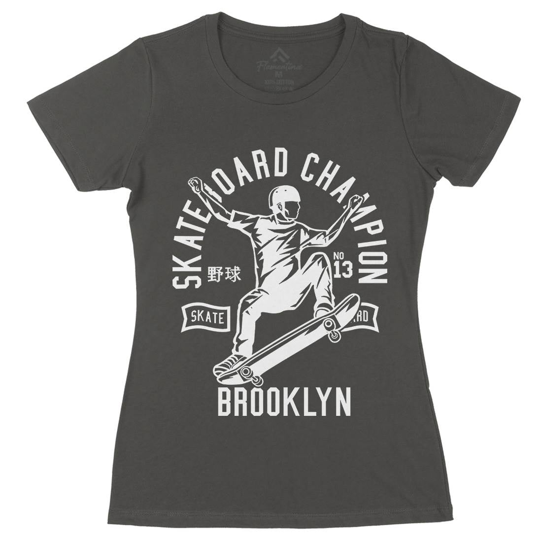 Skateboard Champion Womens Organic Crew Neck T-Shirt Skate B622