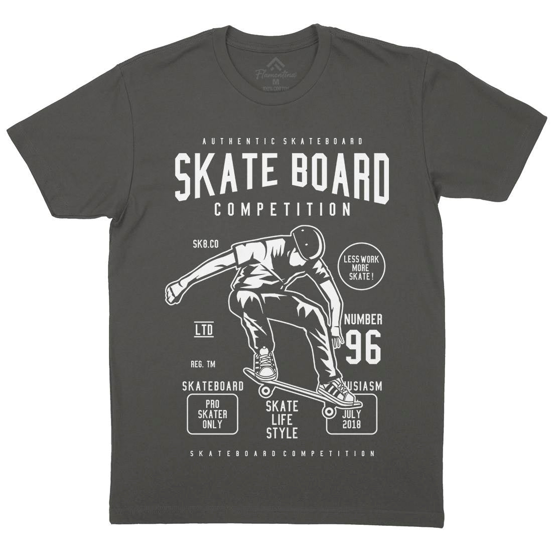 Skateboard Competition Mens Crew Neck T-Shirt Skate B623