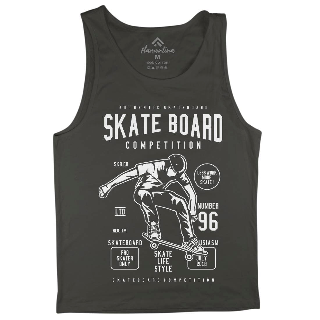 Skateboard Competition Mens Tank Top Vest Skate B623