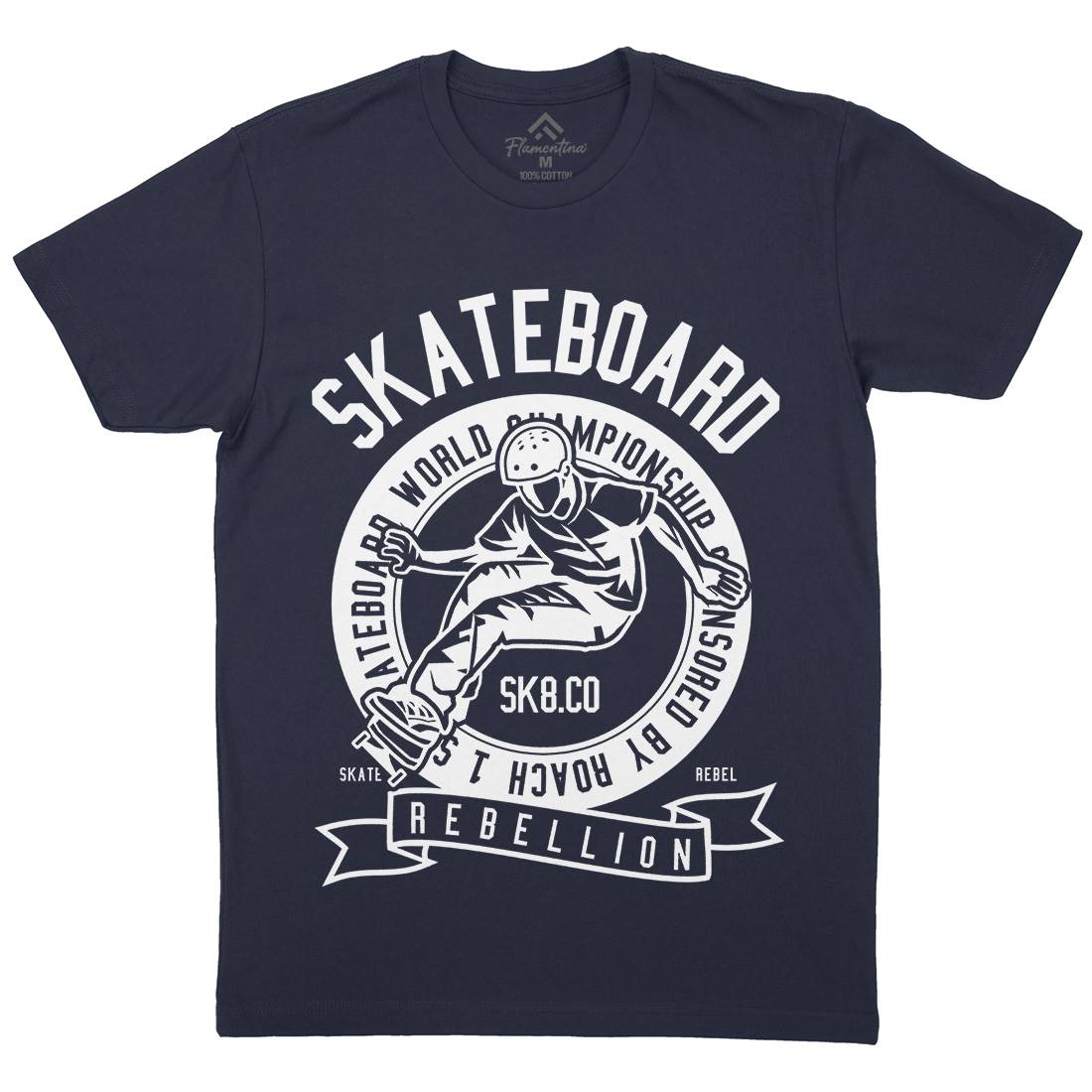 Skateboard Rebellion Mens Crew Neck T-Shirt Skate B624