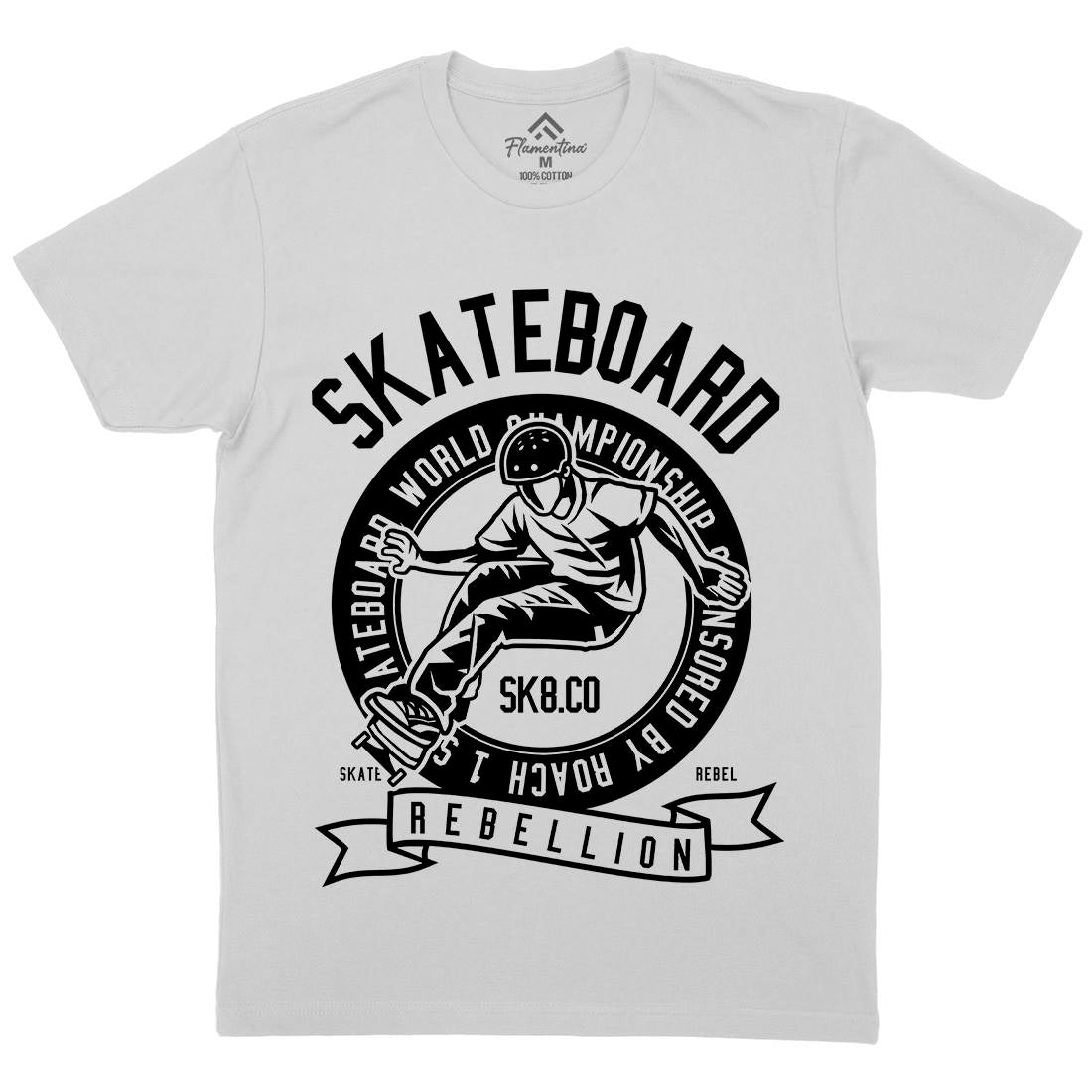 Skateboard Rebellion Mens Crew Neck T-Shirt Skate B624