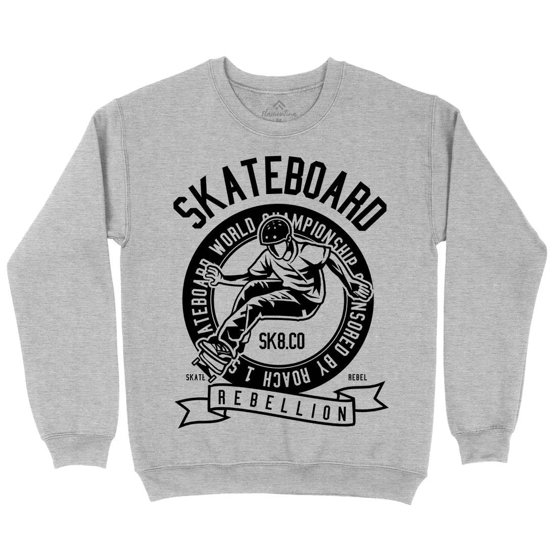 Skateboard Rebellion Mens Crew Neck Sweatshirt Skate B624
