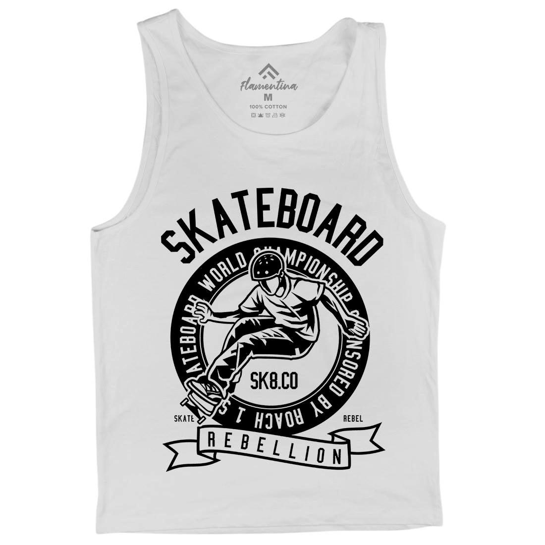 Skateboard Rebellion Mens Tank Top Vest Skate B624