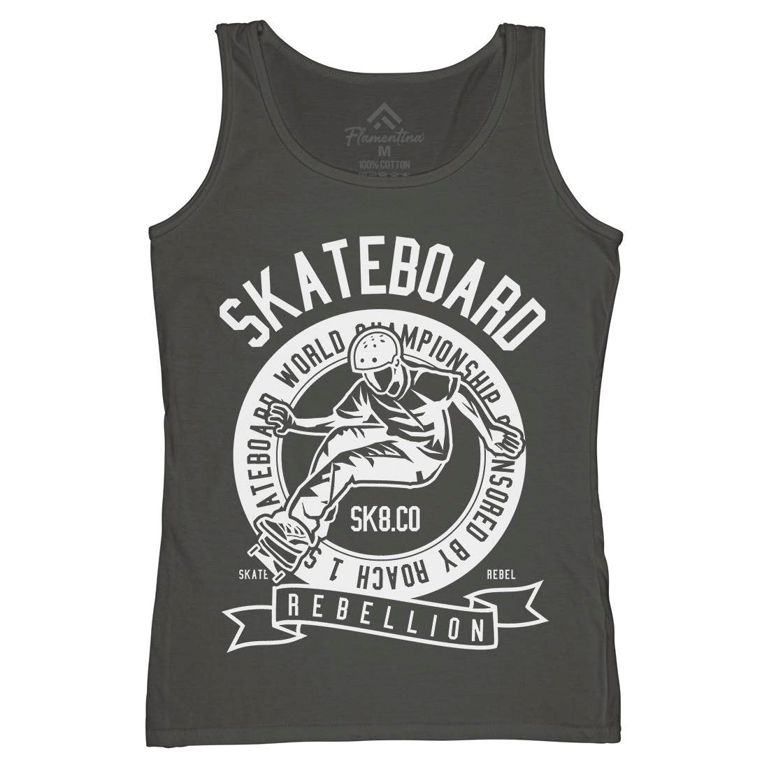 Skateboard Rebellion Womens Organic Tank Top Vest Skate B624