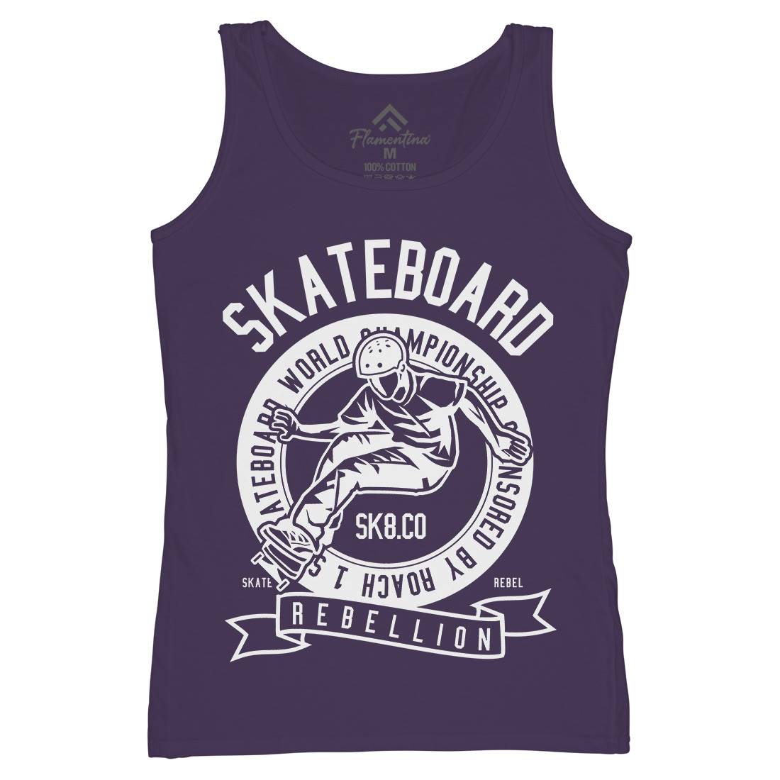 Skateboard Rebellion Womens Organic Tank Top Vest Skate B624