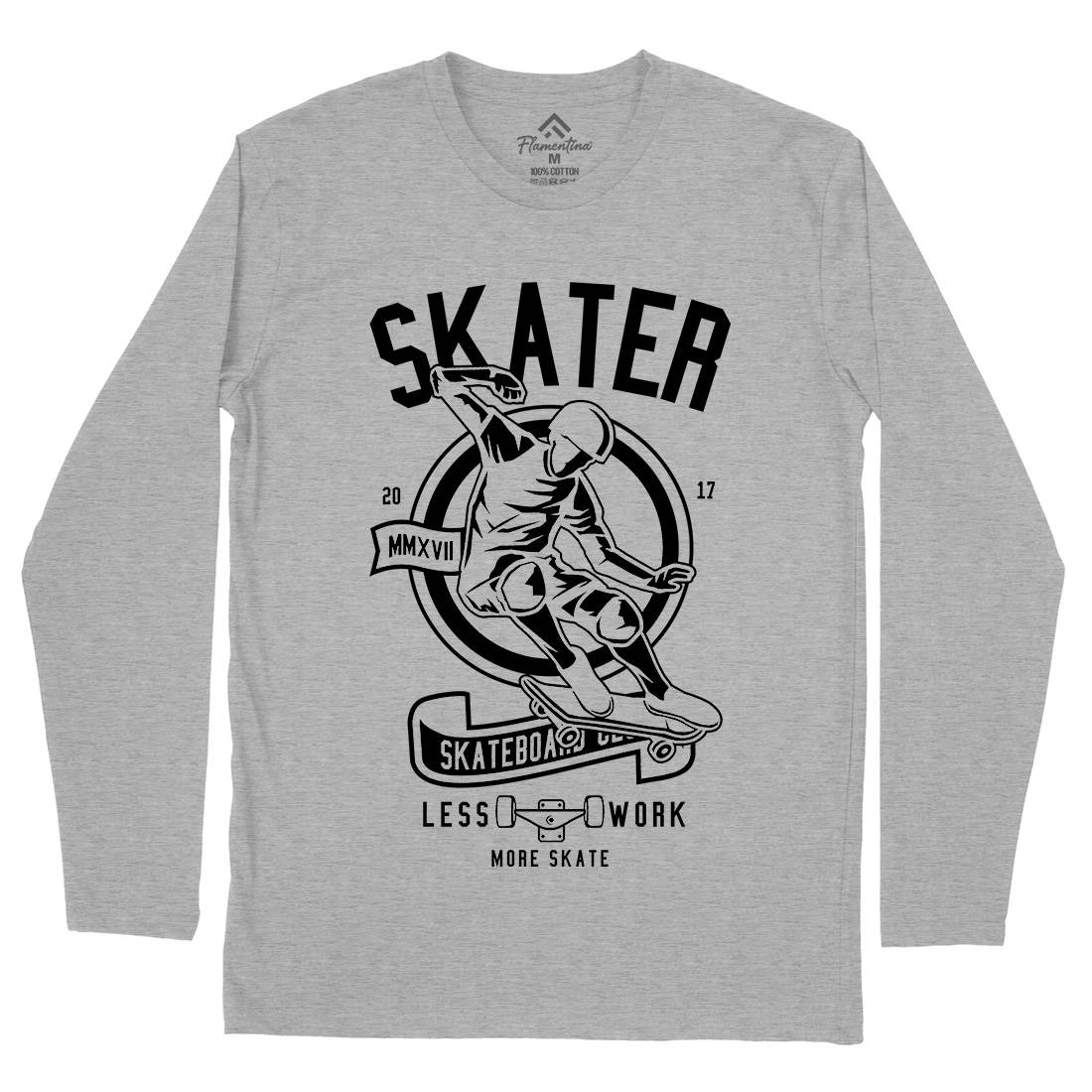 Skater Mens Long Sleeve T-Shirt Skate B625
