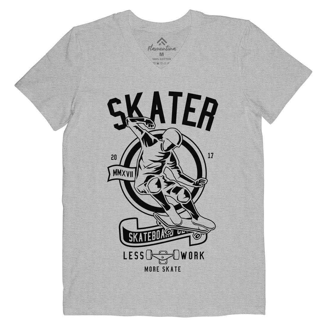 Skater Mens V-Neck T-Shirt Skate B625