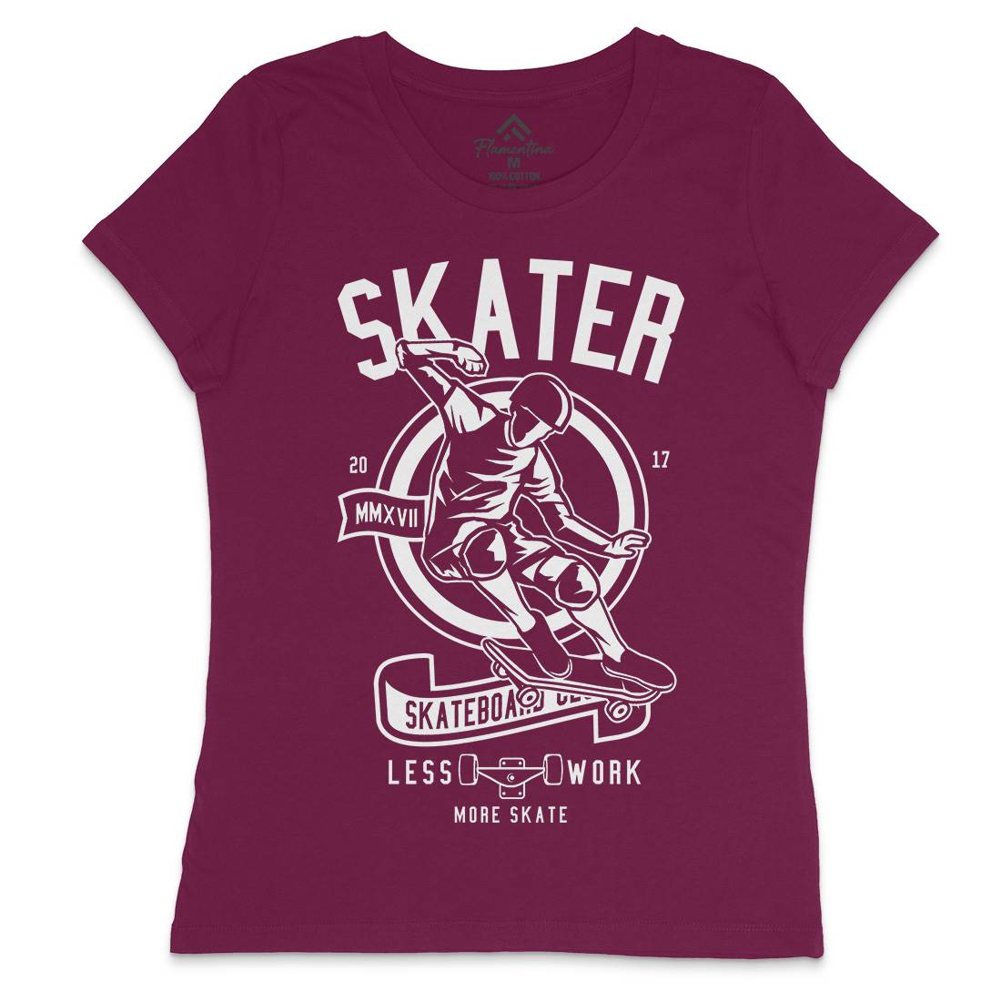 Skater Womens Crew Neck T-Shirt Skate B625