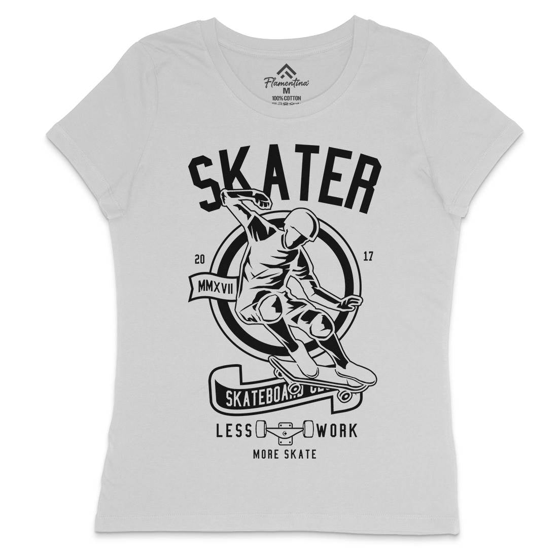Skater Womens Crew Neck T-Shirt Skate B625