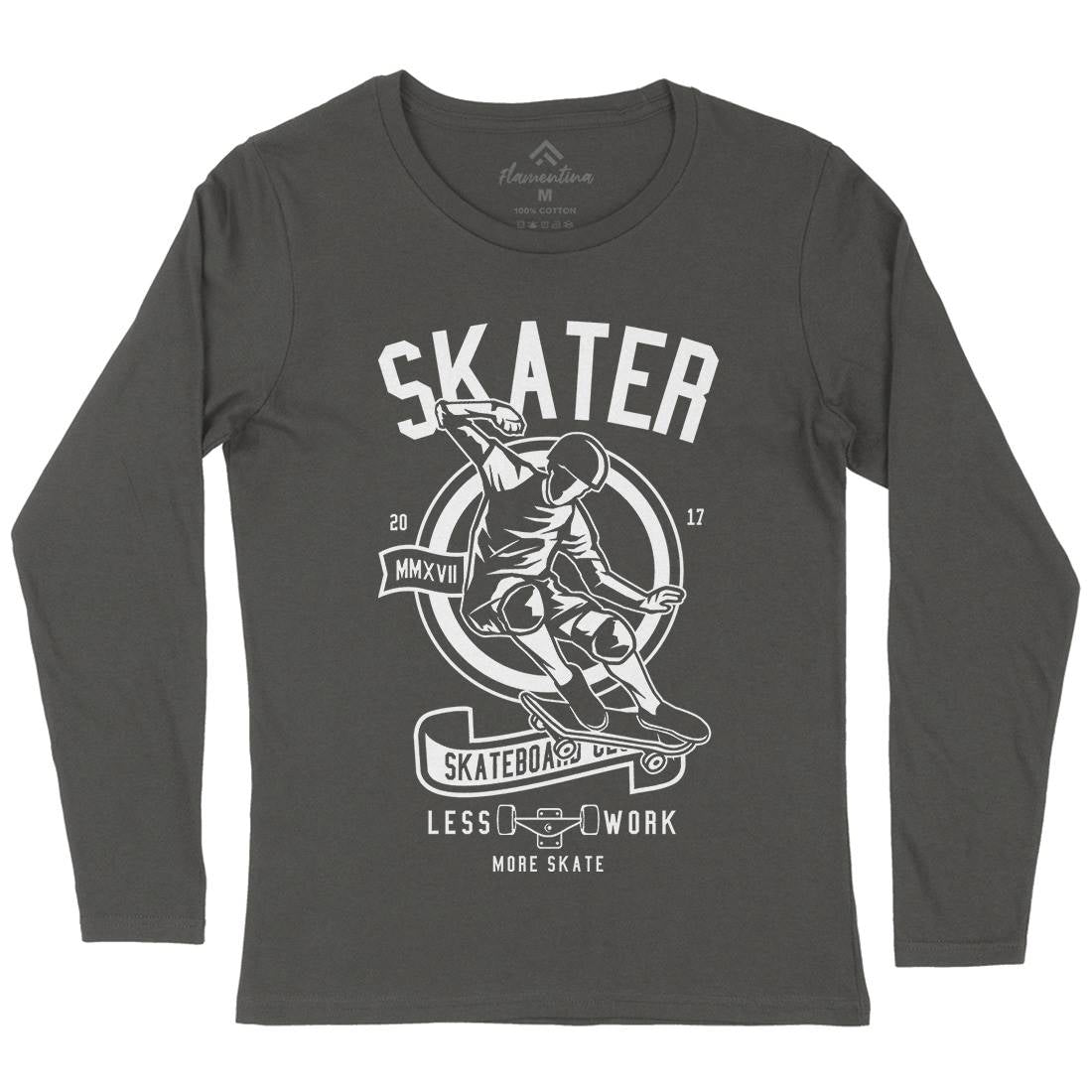 Skater Womens Long Sleeve T-Shirt Skate B625