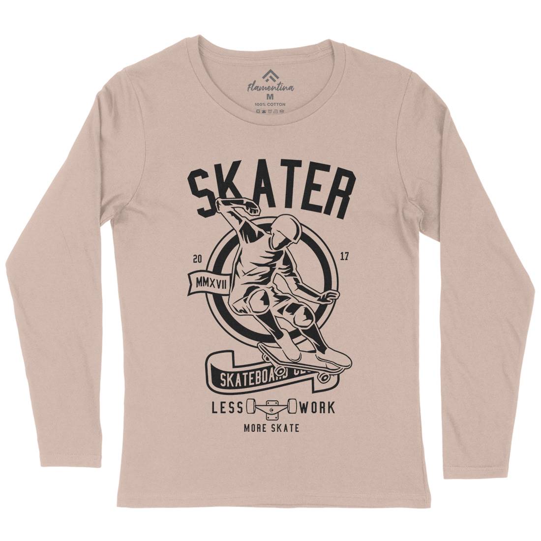 Skater Womens Long Sleeve T-Shirt Skate B625