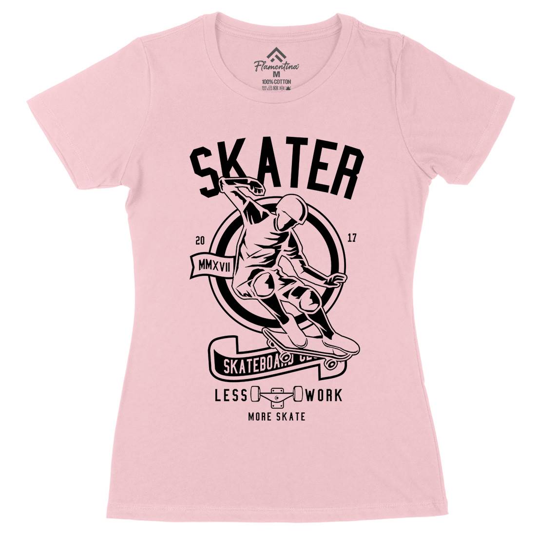 Skater Womens Organic Crew Neck T-Shirt Skate B625
