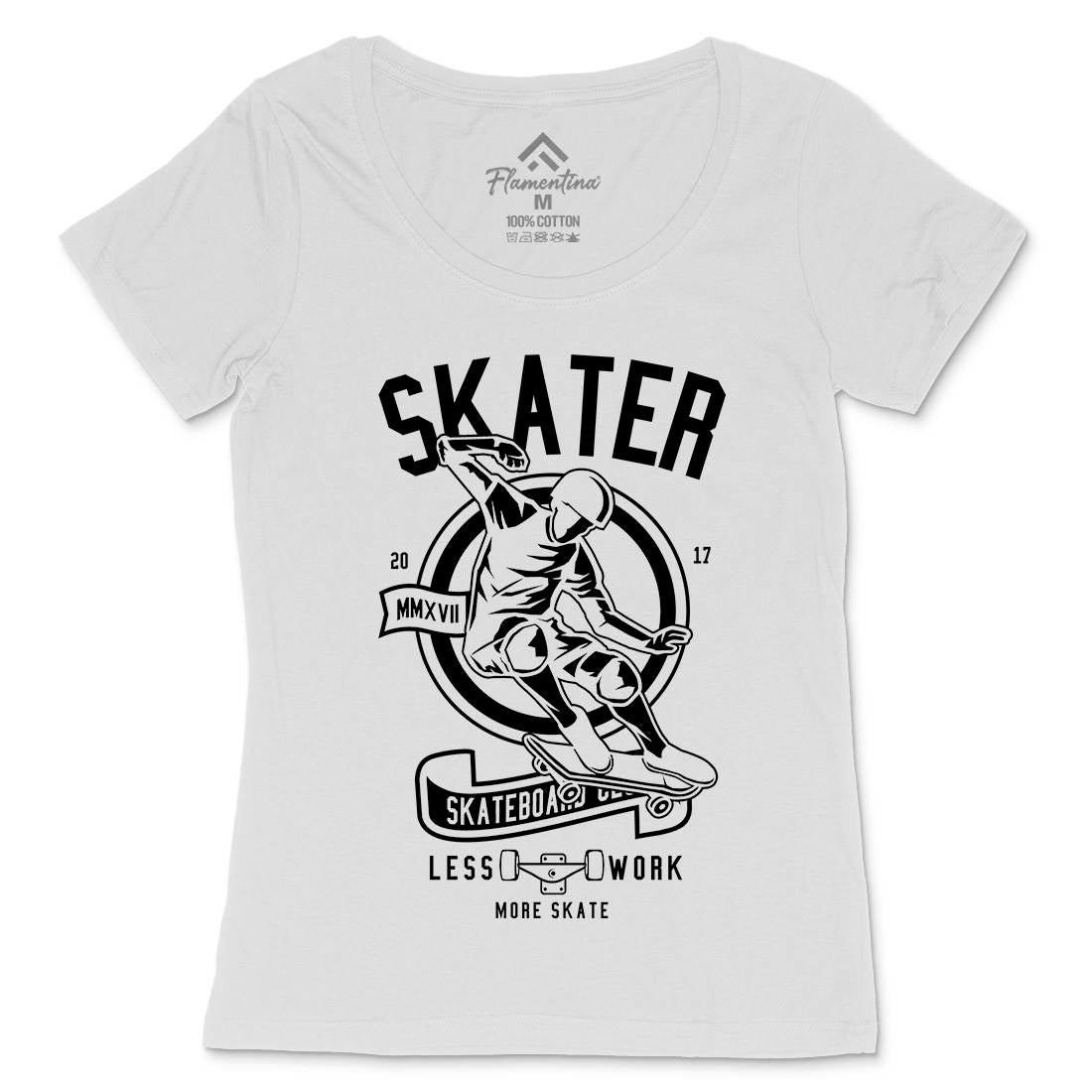 Skater Womens Scoop Neck T-Shirt Skate B625