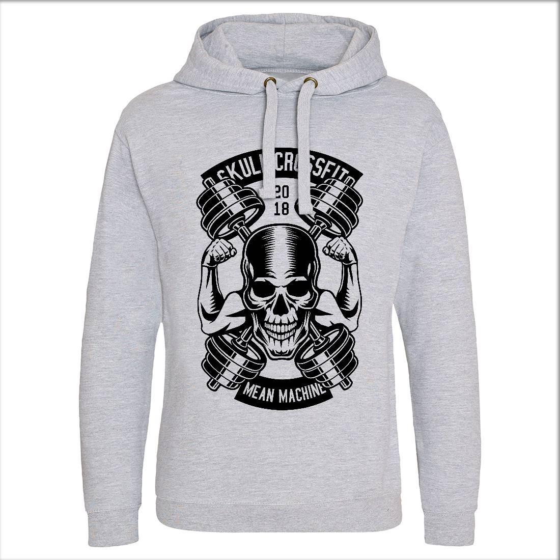 Skull Cross Fit Mens Hoodie Without Pocket Gym B627