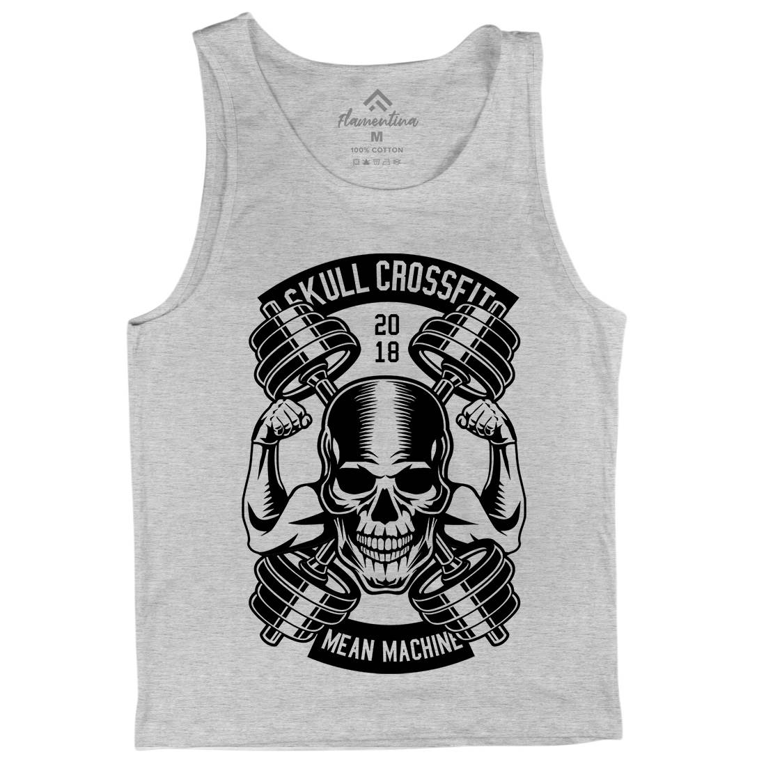 Skull Cross Fit Mens Tank Top Vest Gym B627