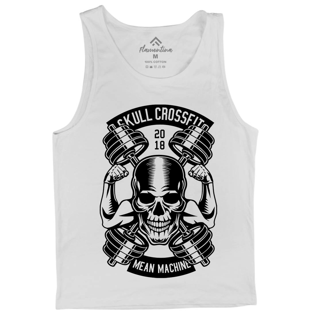 Skull Cross Fit Mens Tank Top Vest Gym B627