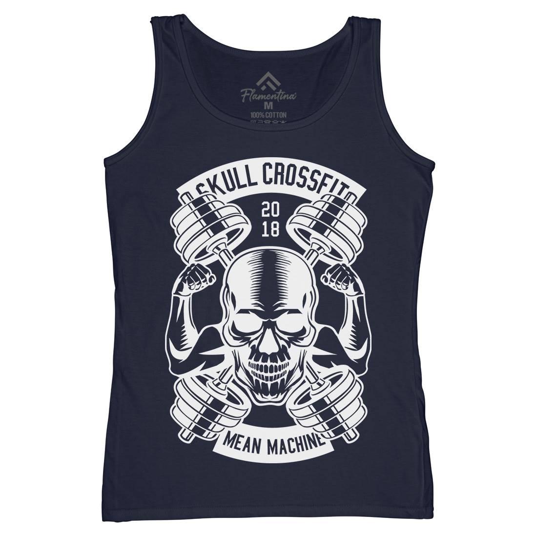 Skull Cross Fit Womens Organic Tank Top Vest Gym B627