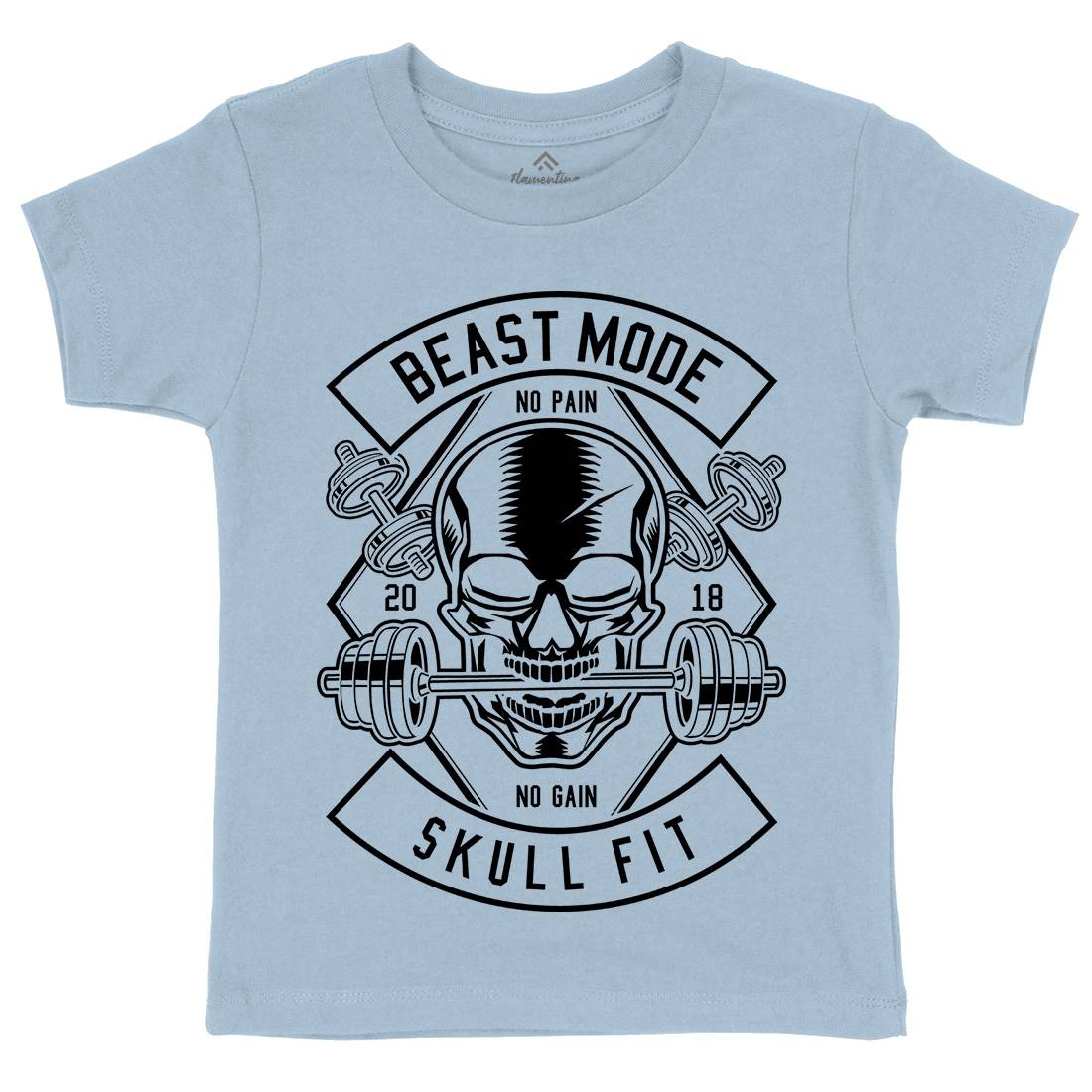 Skull Fit Kids Crew Neck T-Shirt Gym B628