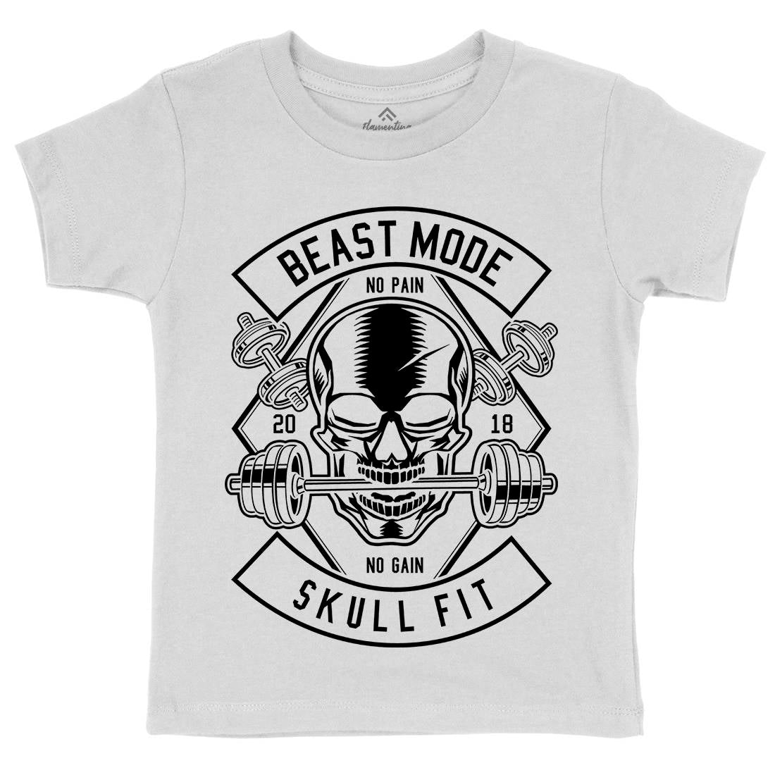 Skull Fit Kids Crew Neck T-Shirt Gym B628