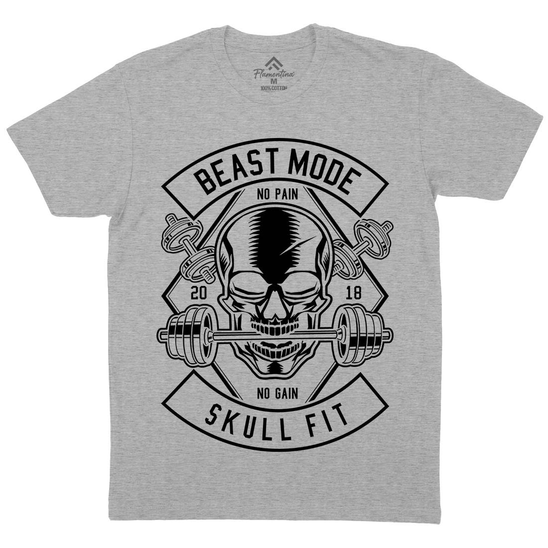 Skull Fit Mens Crew Neck T-Shirt Gym B628