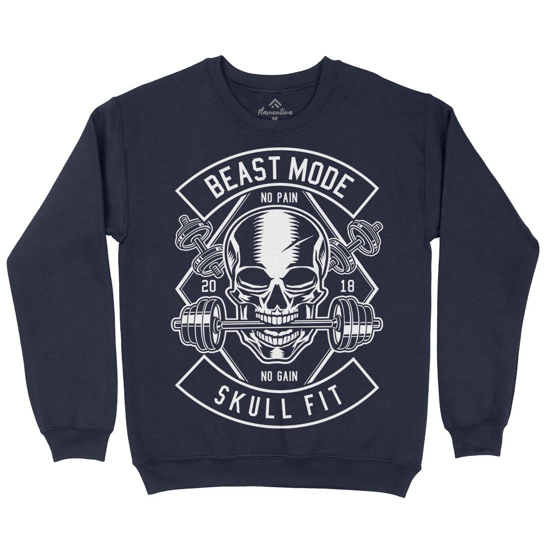 Skull Fit Kids Crew Neck Sweatshirt Gym B628
