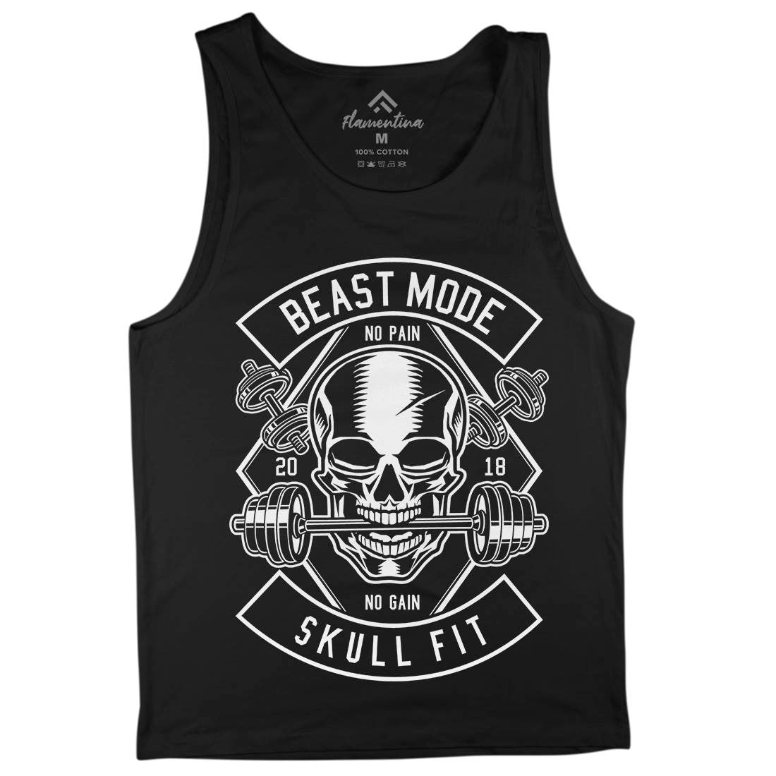 Skull Fit Mens Tank Top Vest Gym B628