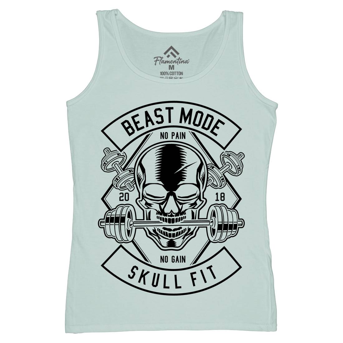 Skull Fit Womens Organic Tank Top Vest Gym B628