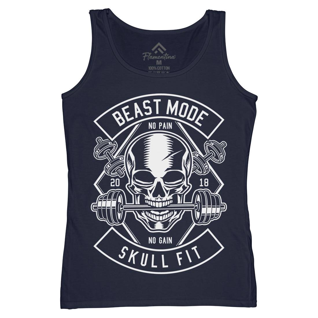 Skull Fit Womens Organic Tank Top Vest Gym B628