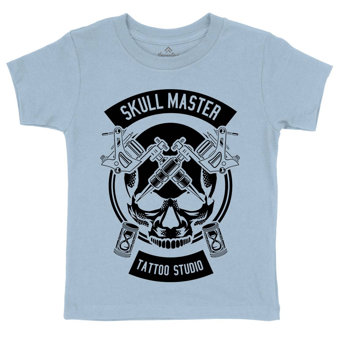 Skull Master Kids Organic Crew Neck T-Shirt Tattoo B630