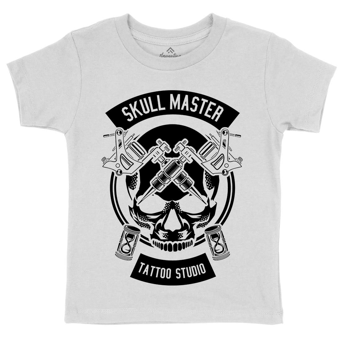 Skull Master Kids Crew Neck T-Shirt Tattoo B630