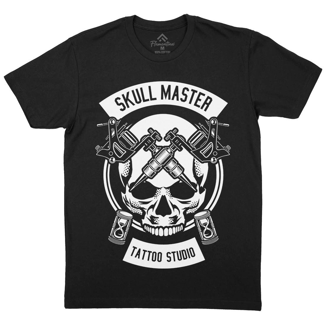 Skull Master Mens Organic Crew Neck T-Shirt Tattoo B630
