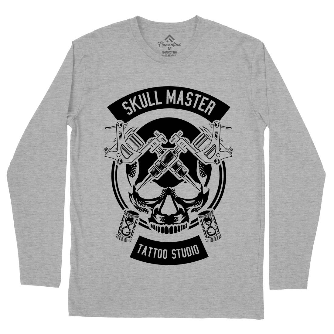Skull Master Mens Long Sleeve T-Shirt Tattoo B630