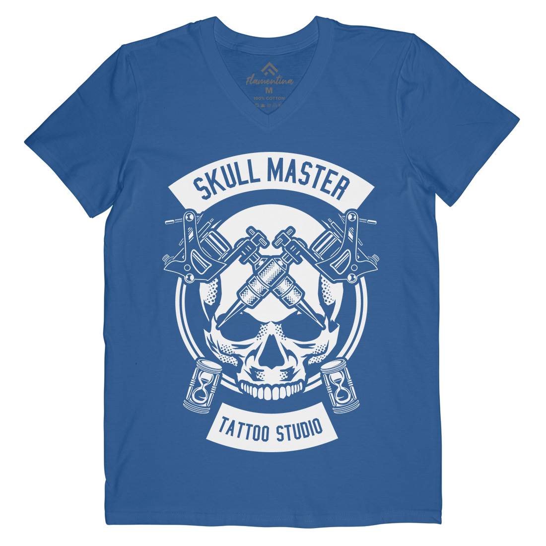 Skull Master Mens V-Neck T-Shirt Tattoo B630
